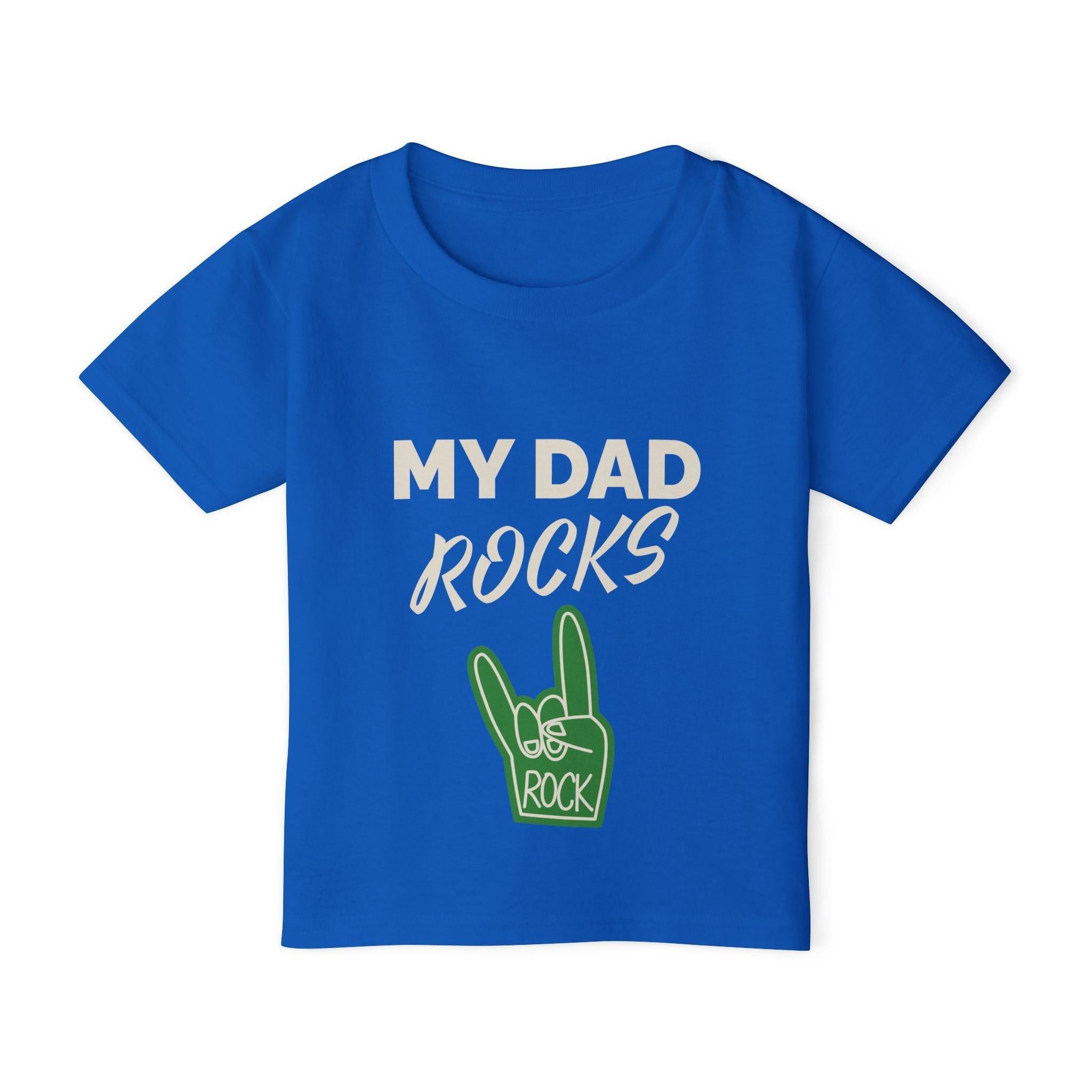 Toddler shirt with rock hand graphic