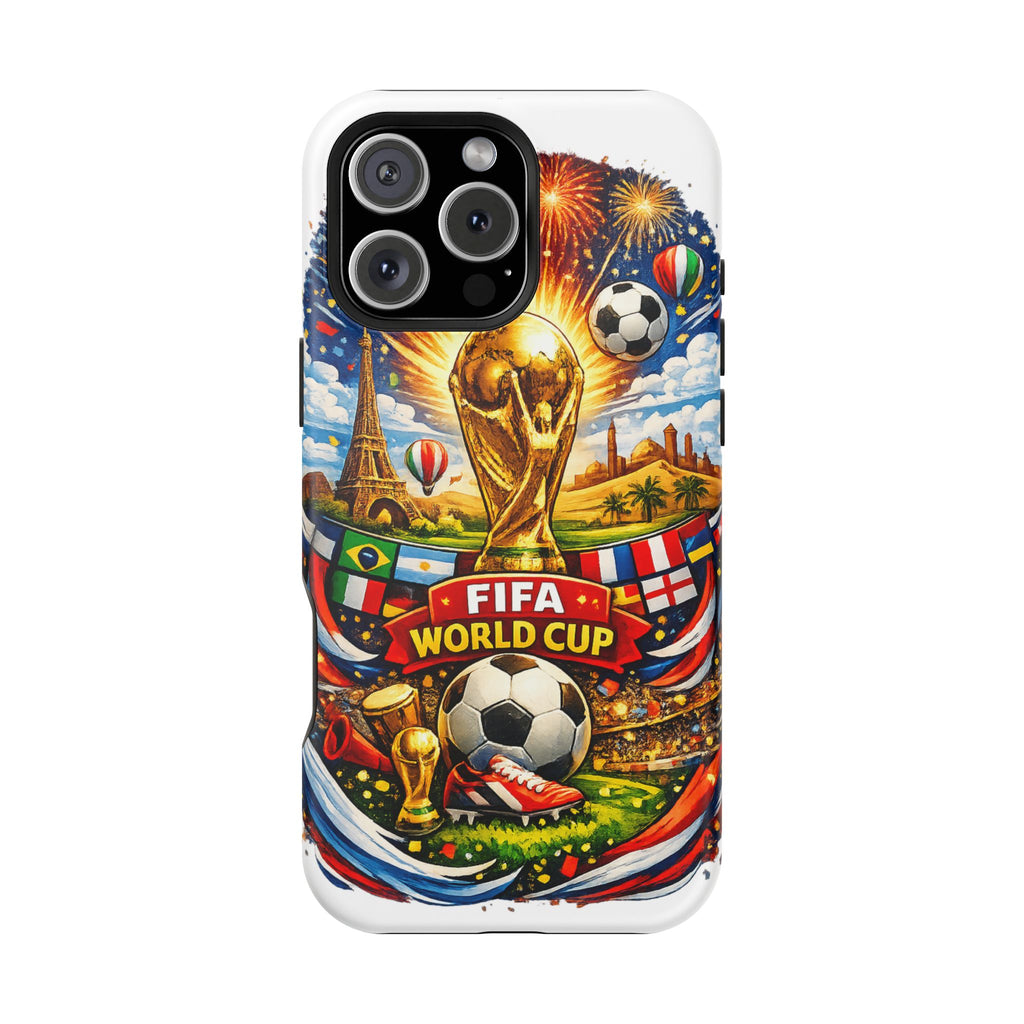 Soccer Magnetic Impact-Resistant Phone Case — FIFA Trophy Design