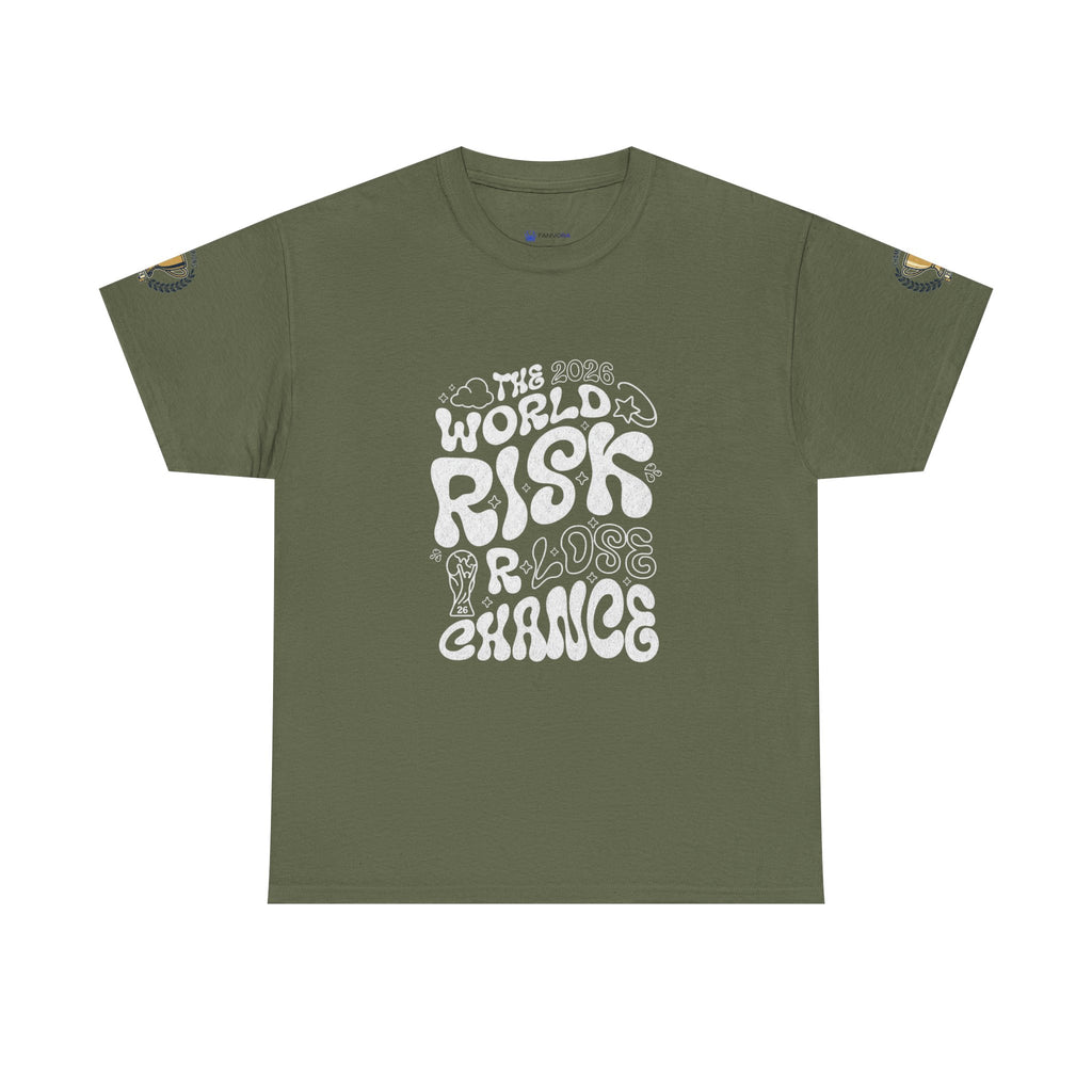 T‑Shirt — "The World Risks A Little Chance" Retro Graphic Tee