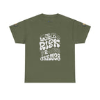 T‑Shirt — "The World Risks A Little Chance" Retro Graphic Tee