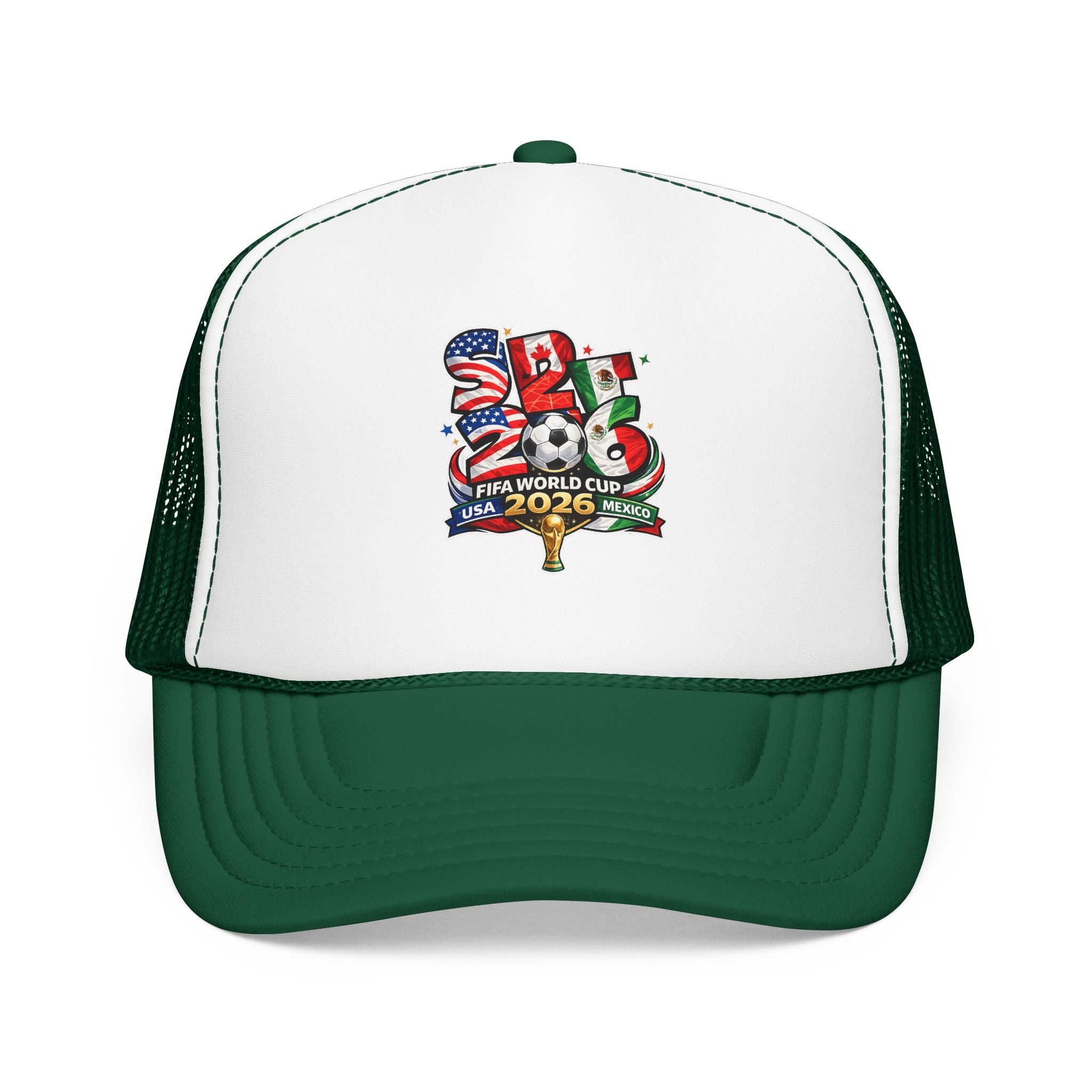 soccer cup 2026 Foam Trucker Hat — USA Soccer Patch Design