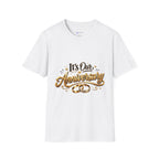 Anniversary T-Shirt — "It's Our Anniversary" Gold Script Tee