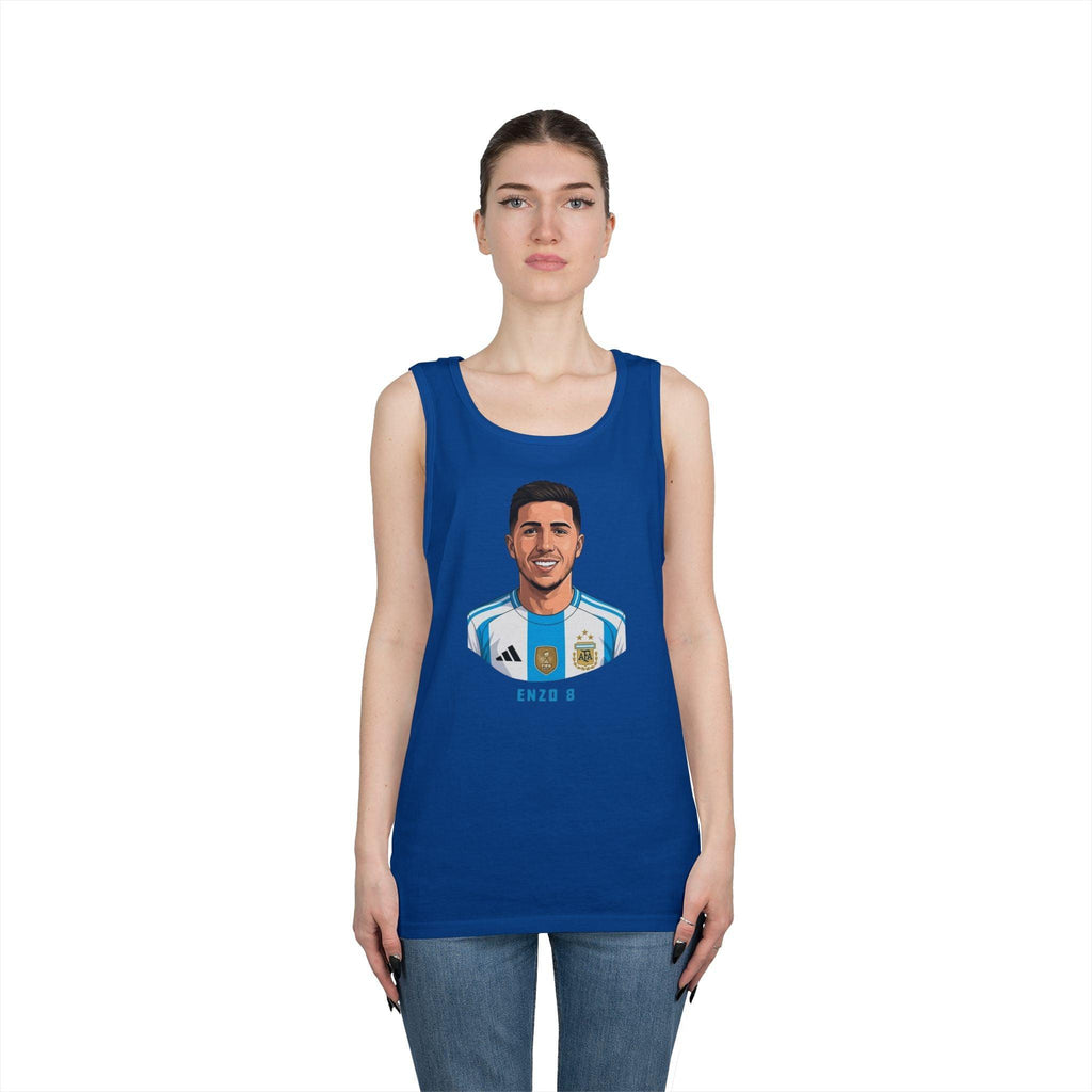 "I am Here to Stay" Argentina Soccer Star Tank Top — Jersey Portrait World Cup 2026.