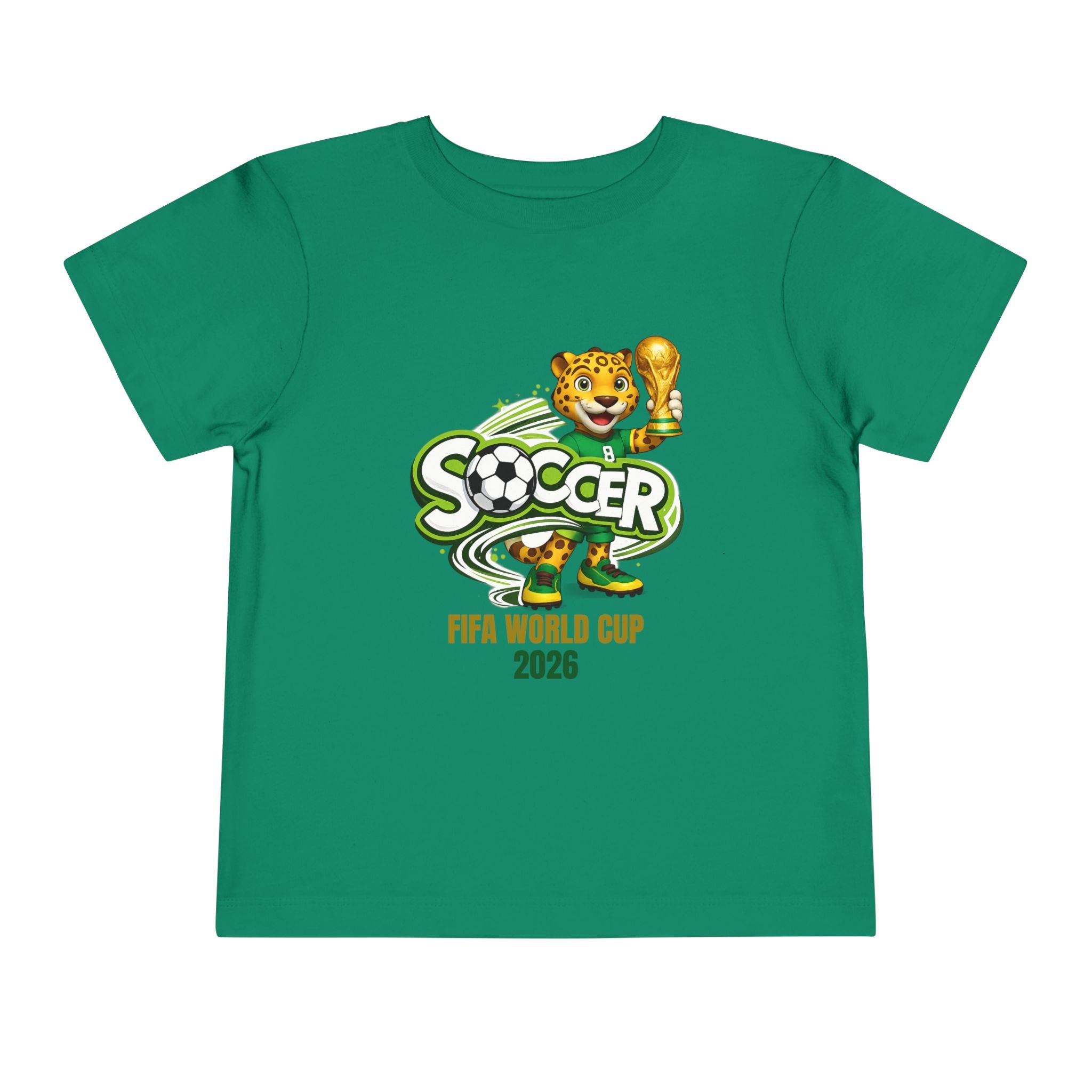 Soccer cup 2026 Toddler Soccer Tee — Cute Tiger Mascot Trophy Design