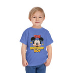 Toddler Tee — "The Birthday Boy" Cartoon Mouse Party Shirt
