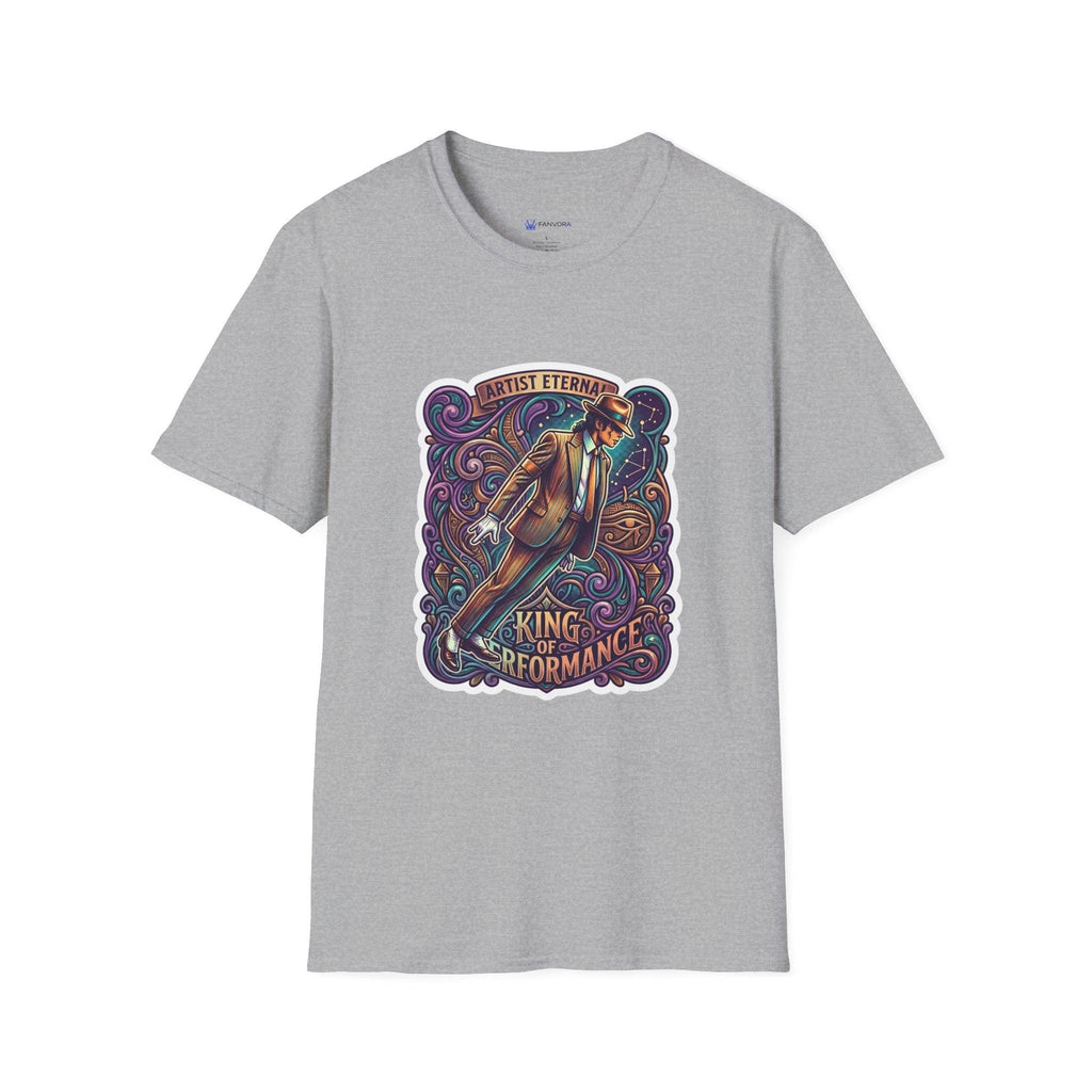 Michael Jackson King of Performance retro tribute graphic t-shirt design