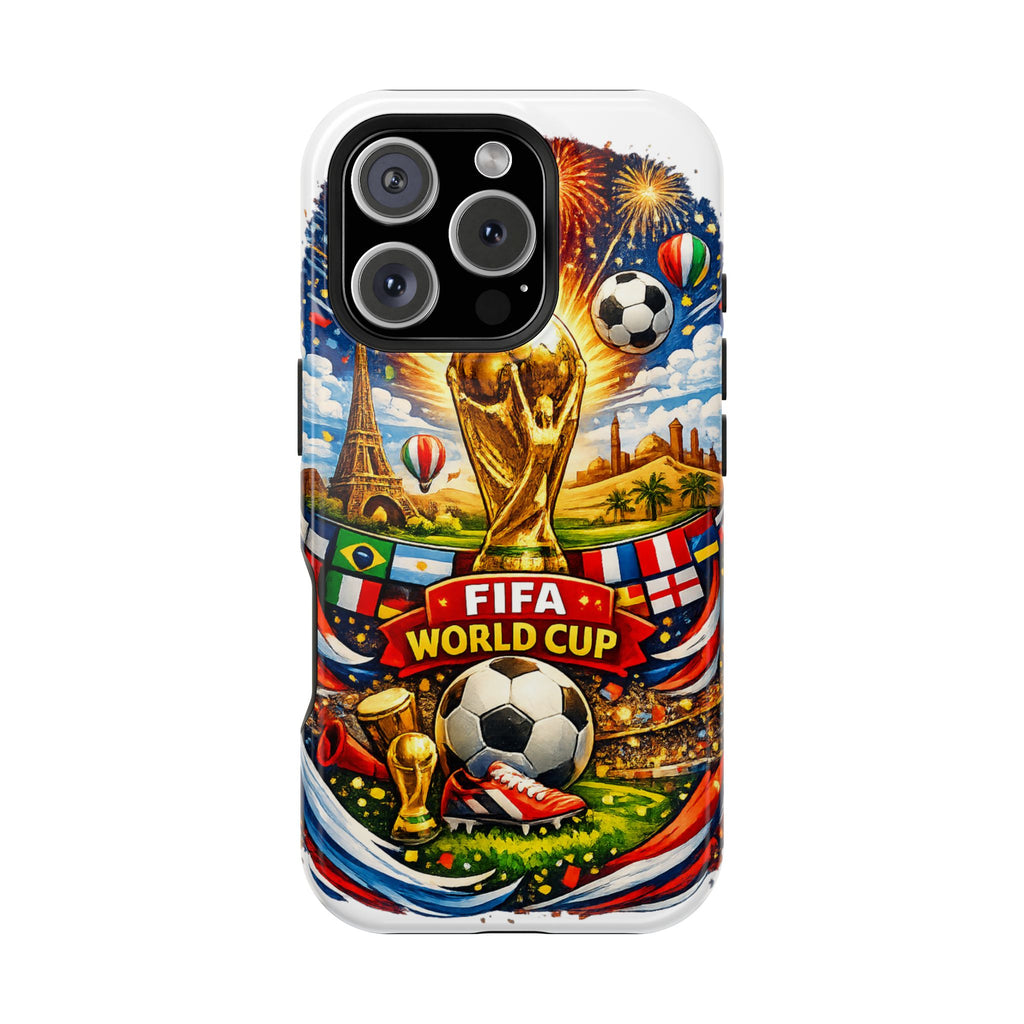 Soccer Magnetic Impact-Resistant Phone Case — FIFA Trophy Design