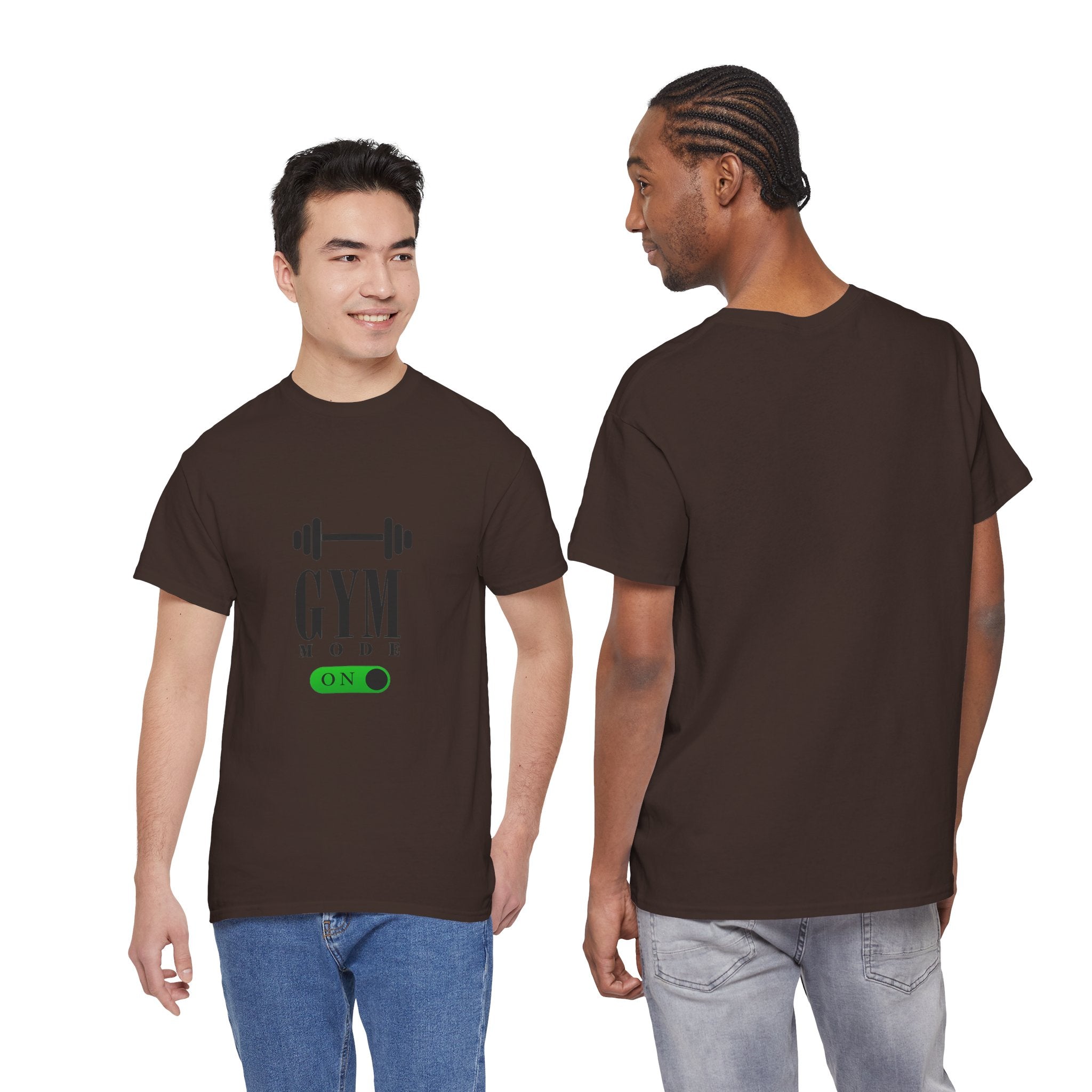 Gym Mode On T-Shirt — Workout Tee with Barbell Graphic
