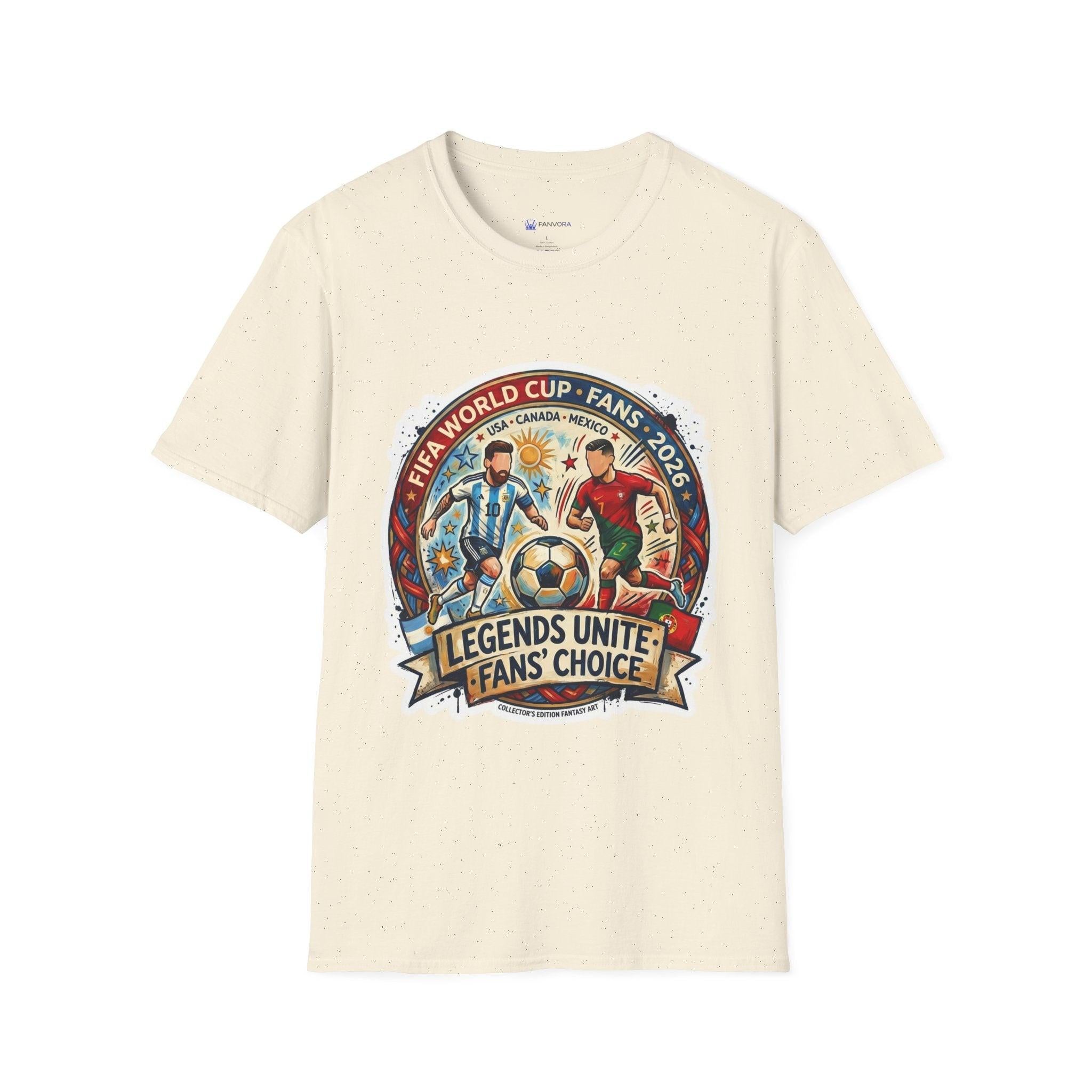 Unisex - Legends Unite Fans’ Choice World Cup T-Shirt — “Survival Pack: Chips & Hope”.