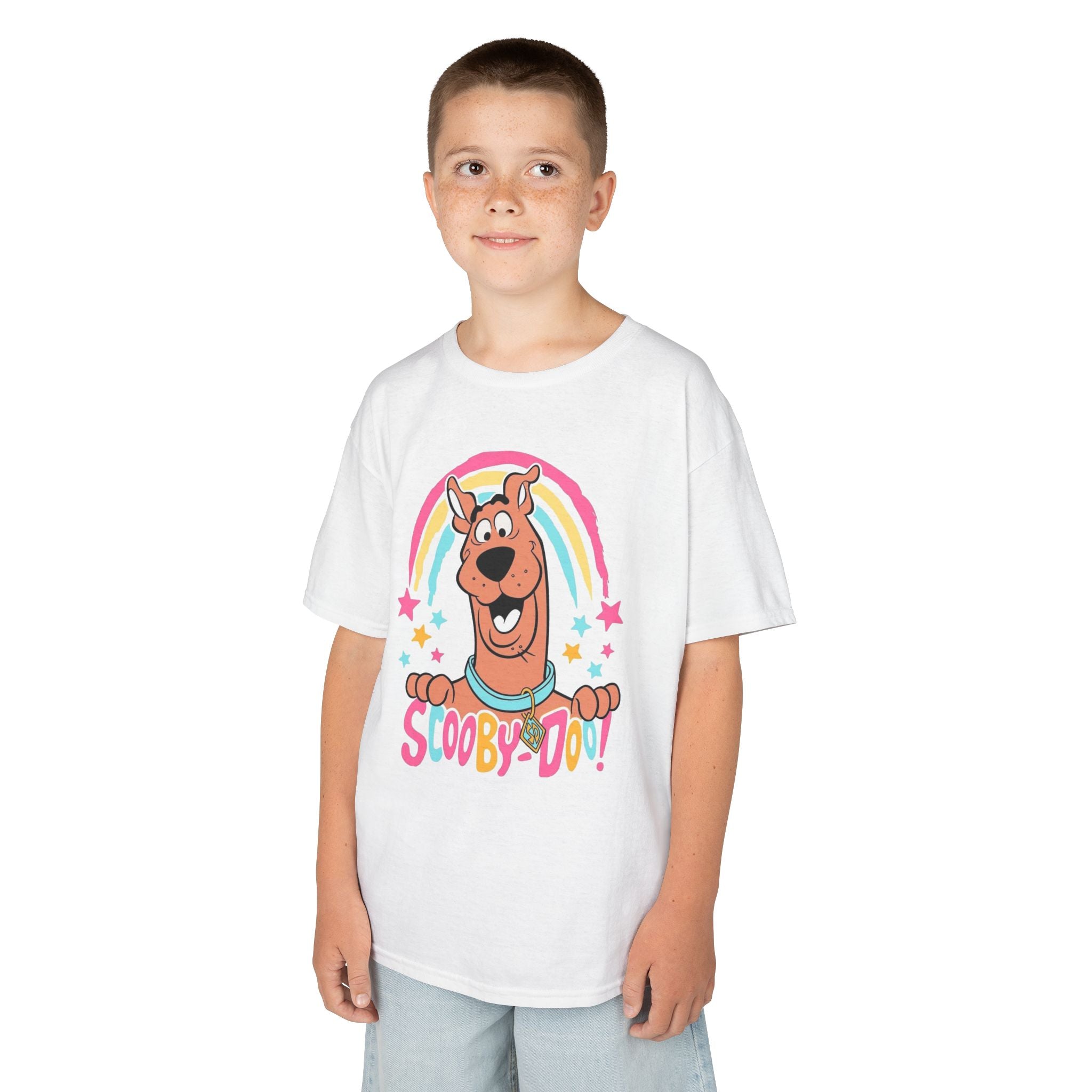 Scooby-Doo Kids T‑Shirt — Colorful Rainbow Cartoon Tee for Kids