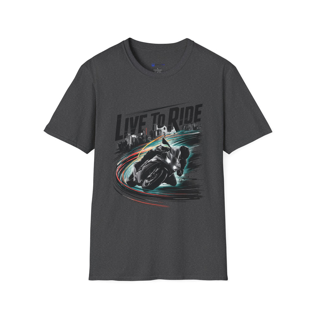 Motorcycle T‑Shirt — "Live to Ride" Racing Bike Graphic Tee