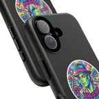 Matte Black iPhone Tough Cases 12 to 17 Pro Max  — "King of Pop Forever" Retro Pop Art Phone Case