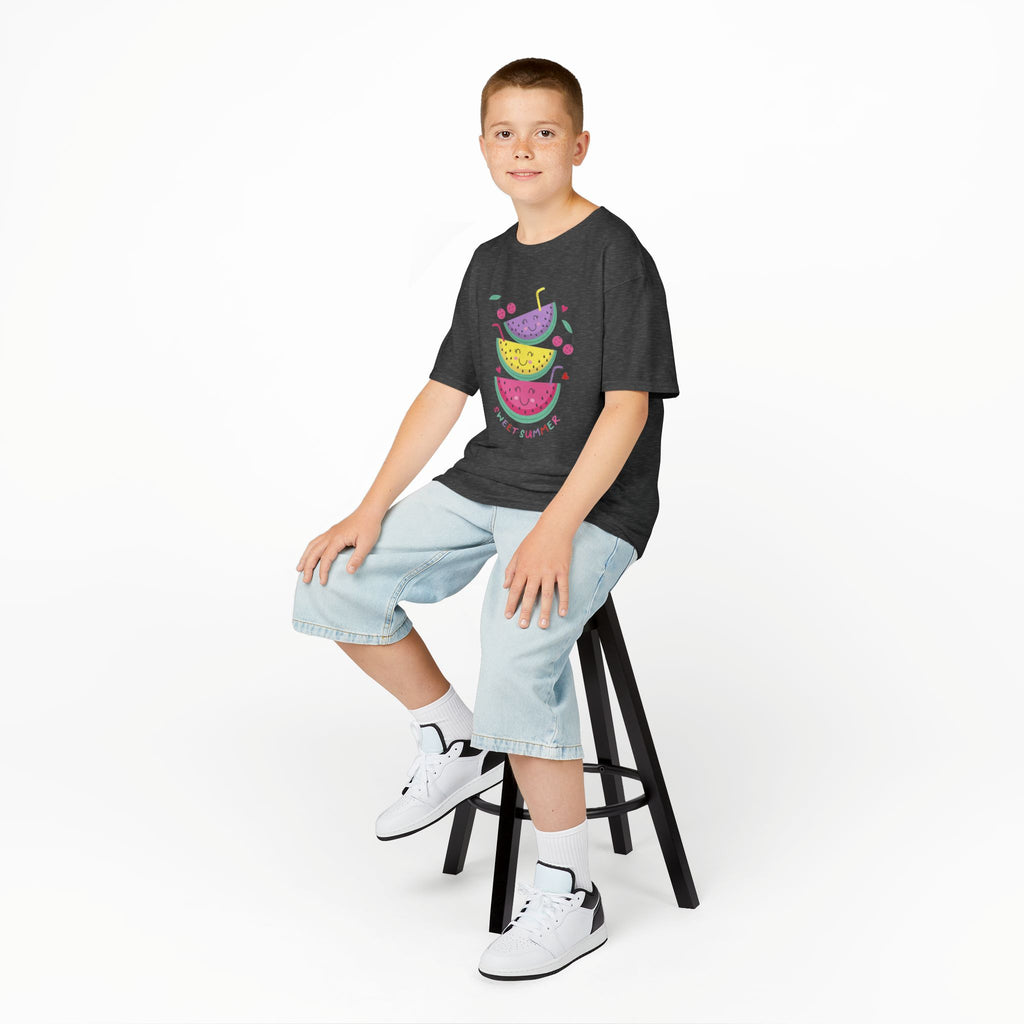 Kids T-Shirt — Cute Stacked Watermelon Illustration with "Sweet Things" Text
