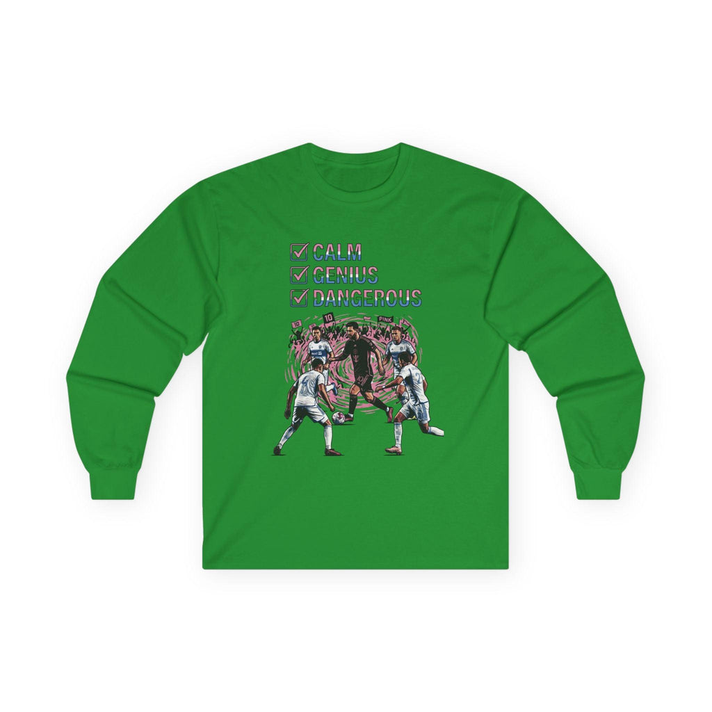 Long Sleeve Football Shirt – World Cup 2026 Fan Tee "Calm Dangerous Genius".