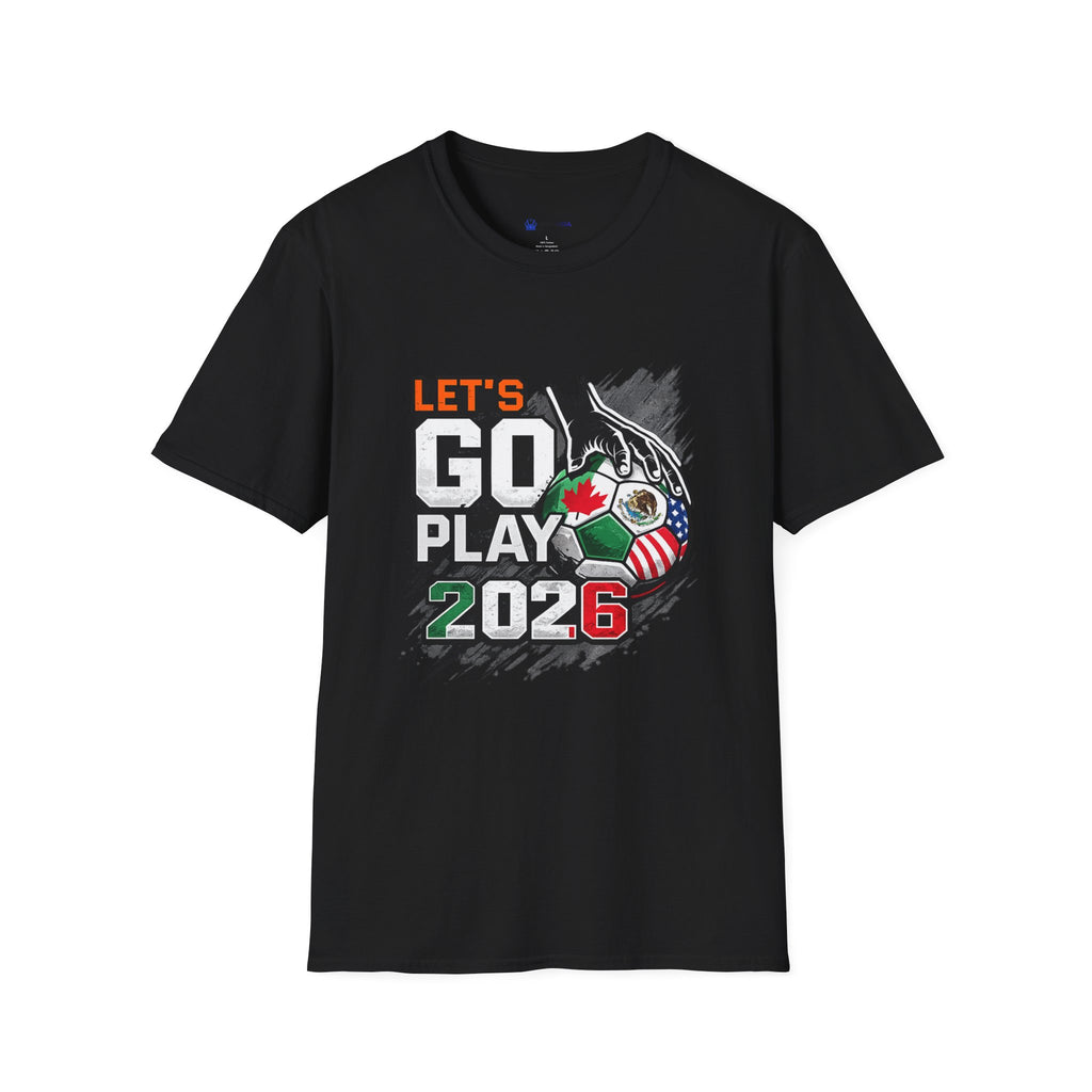 Let's Go Play 2026 Soccer T-Shirt — International Flags Tournament Tee