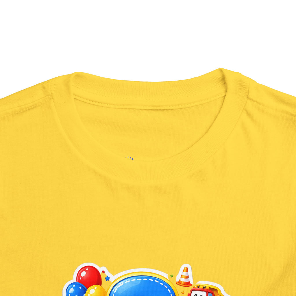 Toddler Birthday Tee — "3" Race Car Happy Birthday Shirt
