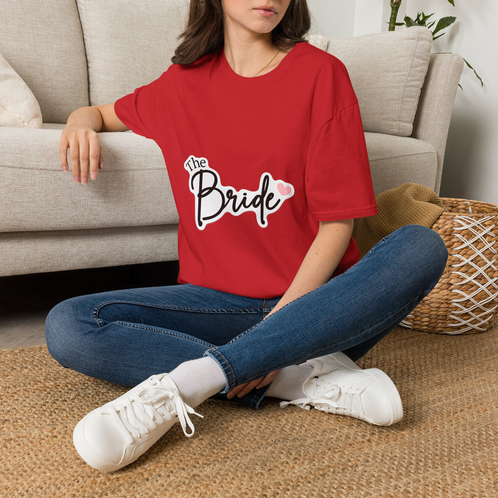 Bride T-Shirt — "The Bride" Bachelorette Tee with Heart