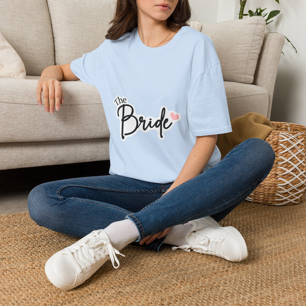 Bride T-Shirt — "The Bride" Bachelorette Tee with Heart