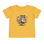 Toddler Soccer Tiger Tee — Cute Kicking Tiger Football Shirt for Kids