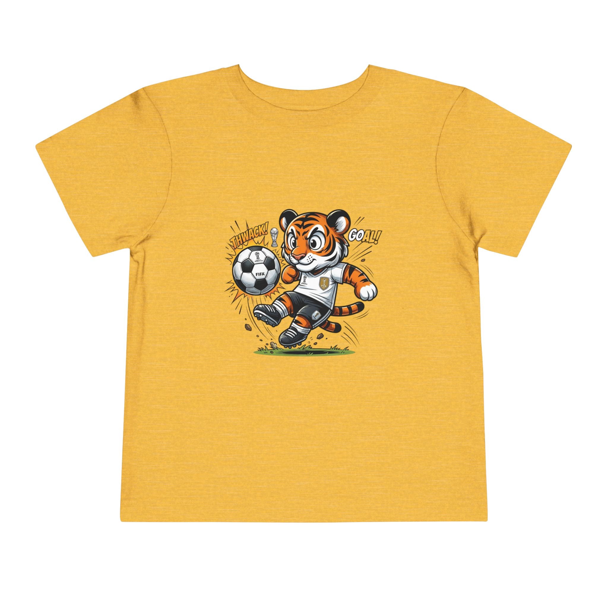 Toddler Soccer Tiger Tee — Cute Kicking Tiger Football Shirt for Kids