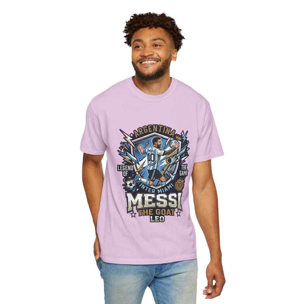 Messi "The GOAT" Soccer T-Shirt - Argentina Fan Version