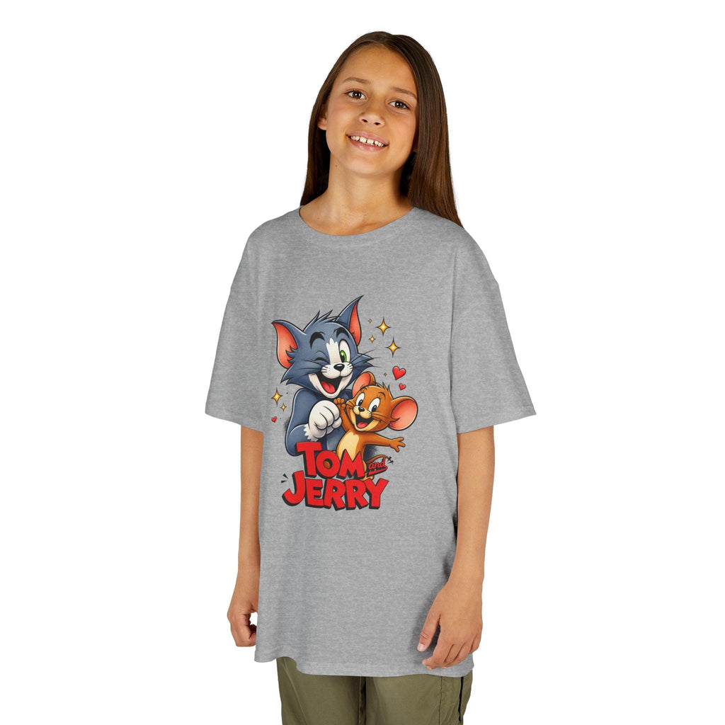 Tom & Jerry Kids T‑Shirt – Vintage Cartoon Cat and Mouse Graphic Tee.