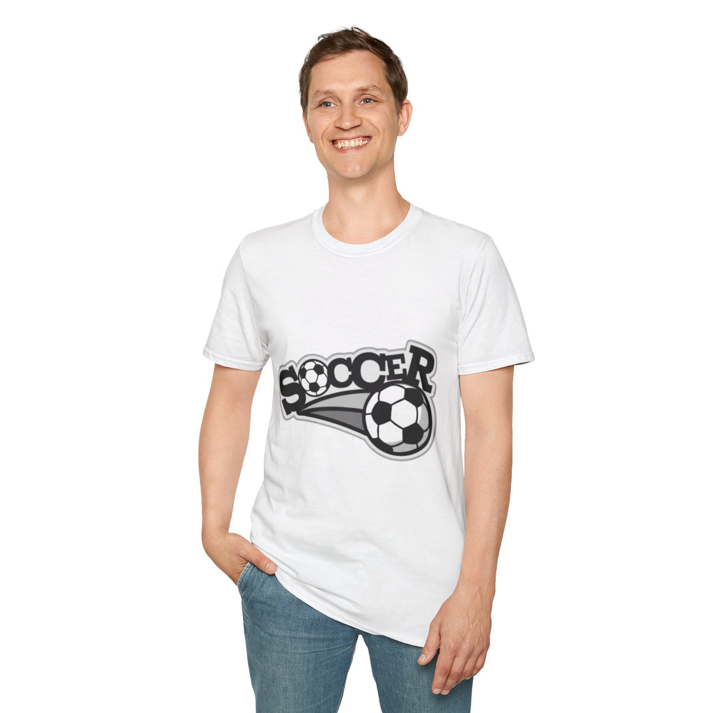 Soccer Graphic T‑Shirt — Retro Black & White Soccer Logo Tee