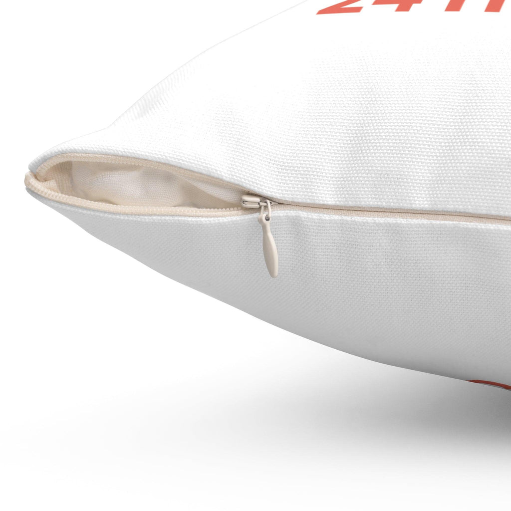 Inspirational 24 hours quote square pillow