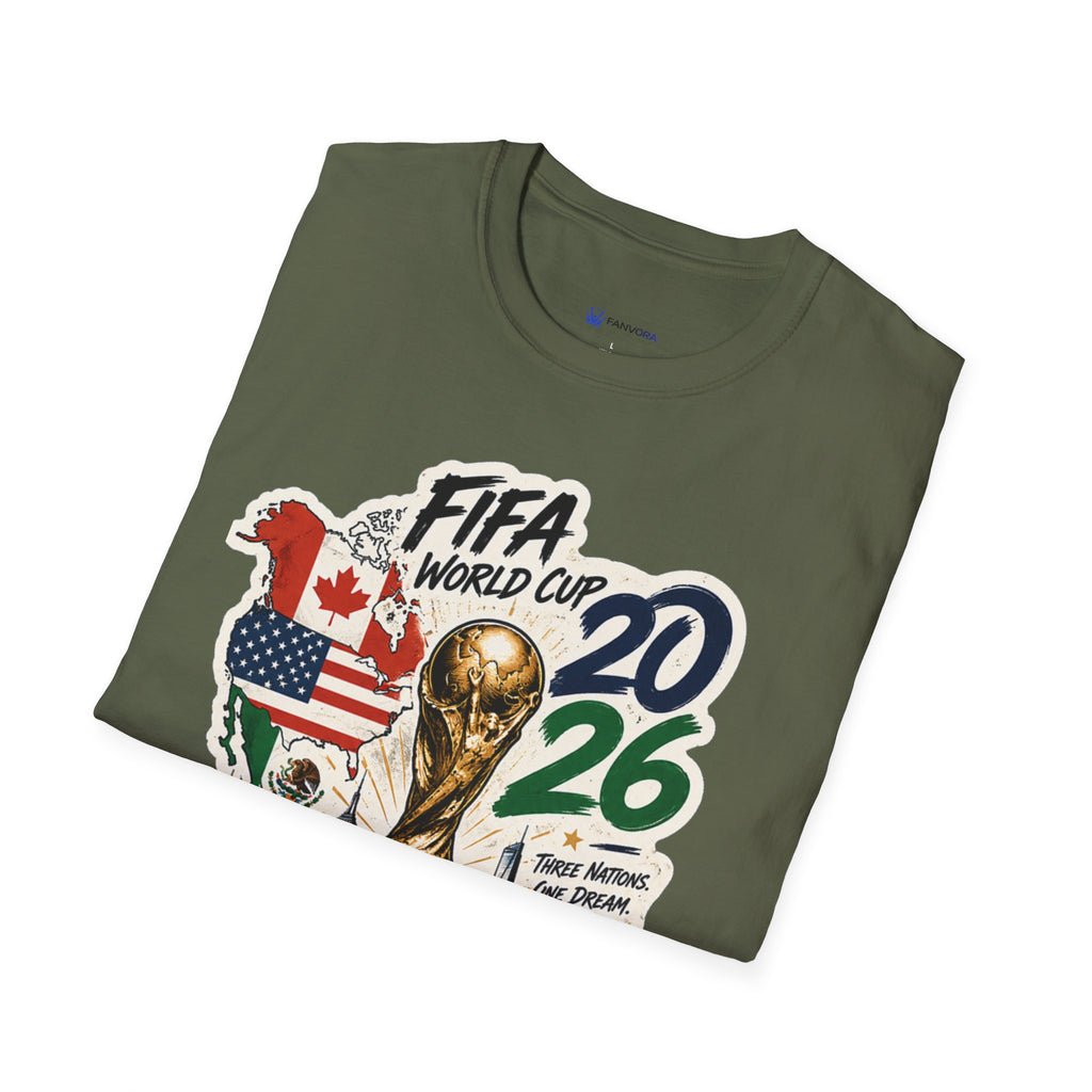 World Cup 2026 T-Shirt – USA/Canada/Mexico Official Trophy Design