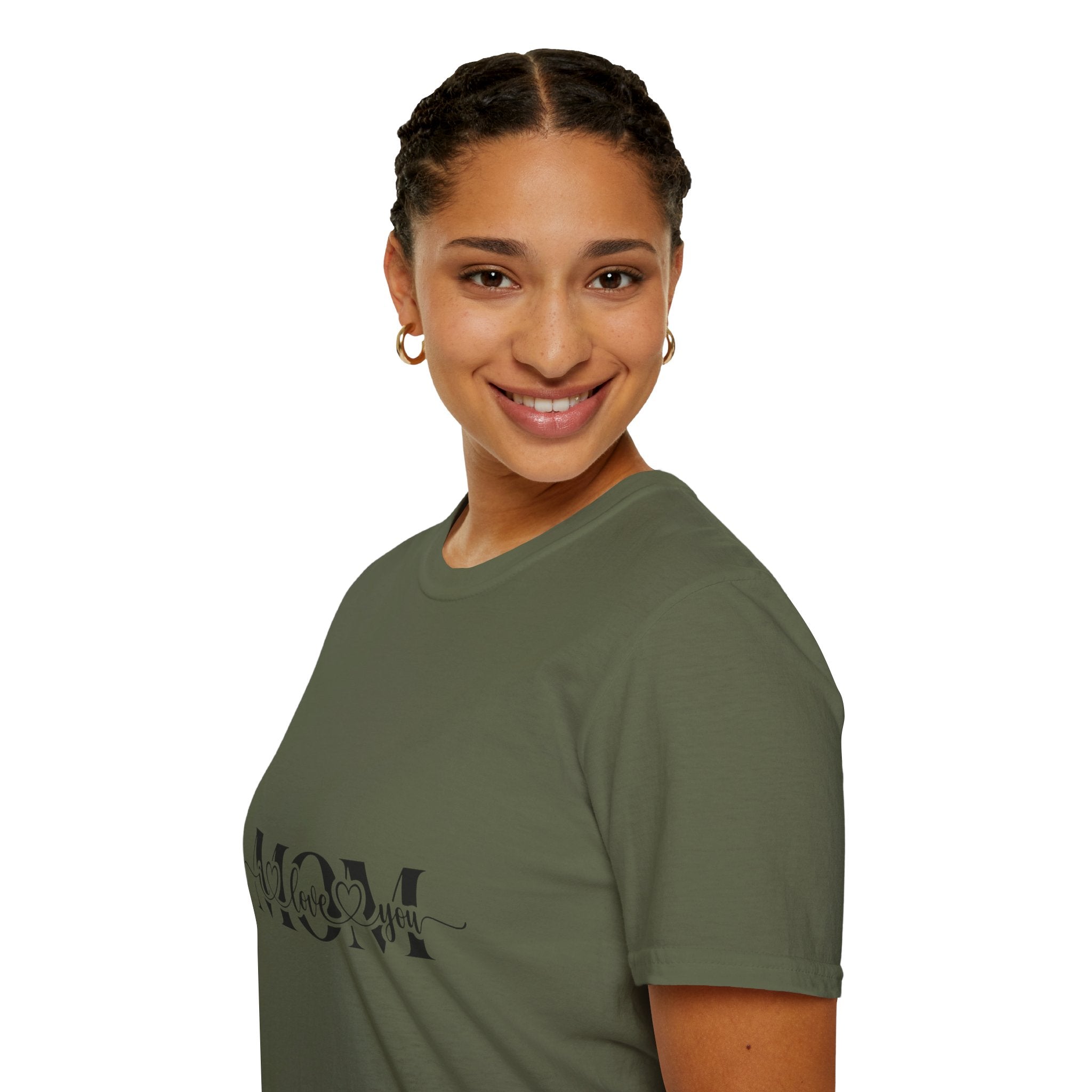 Mom "Love You" Graphic T‑Shirt — Mother's Day Floral Heart Tee