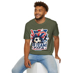 Soccer  Cup T-Shirt – "Go Team! Cup Soccer" USA Flag Design