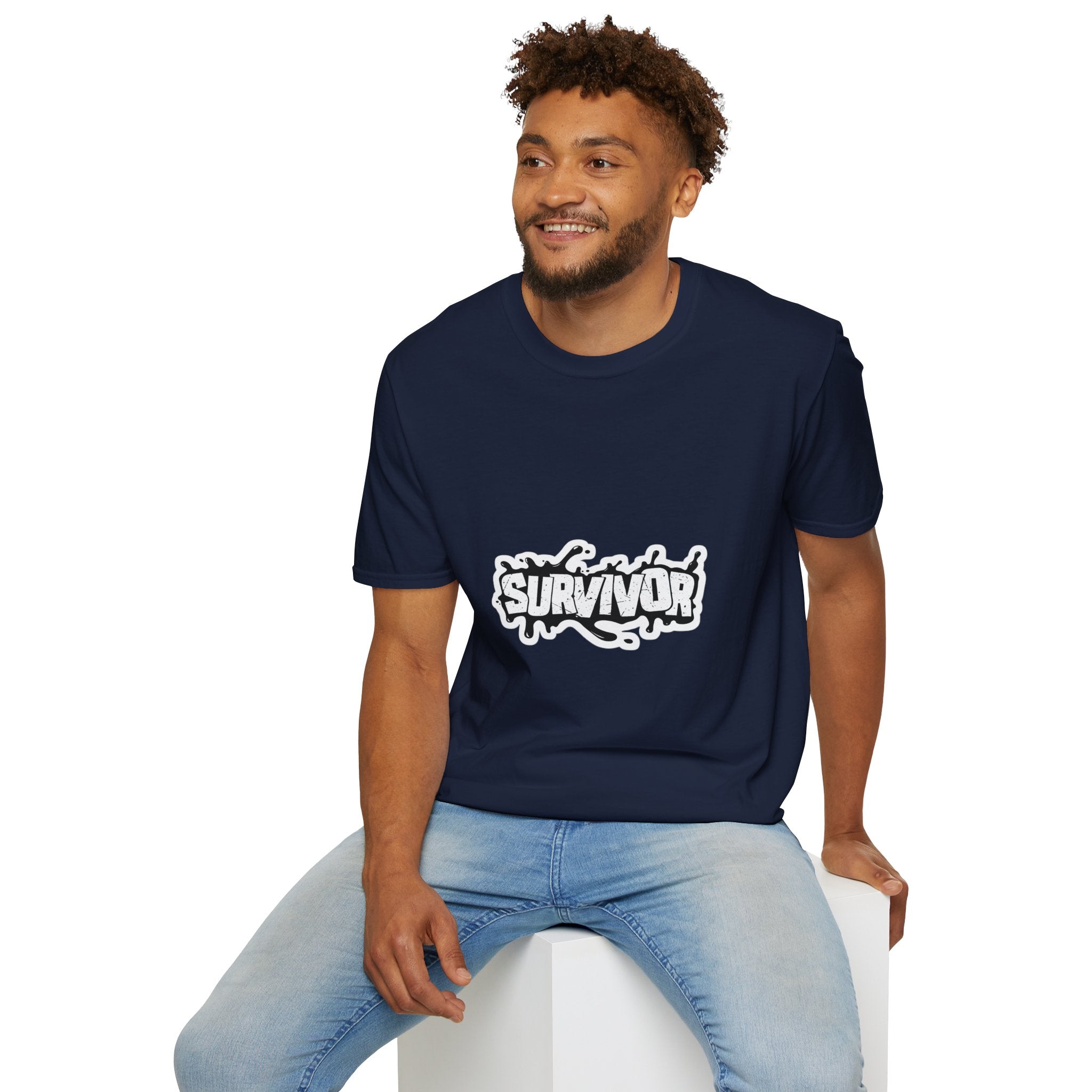 Survivor Graphic T-Shirt — Bold Grunge Logo Tee for Cancer, Trauma & Recovery Awareness