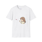 Kawaii Girl Blowing Hearts T-Shirt — Cute Anime Graphic Tee