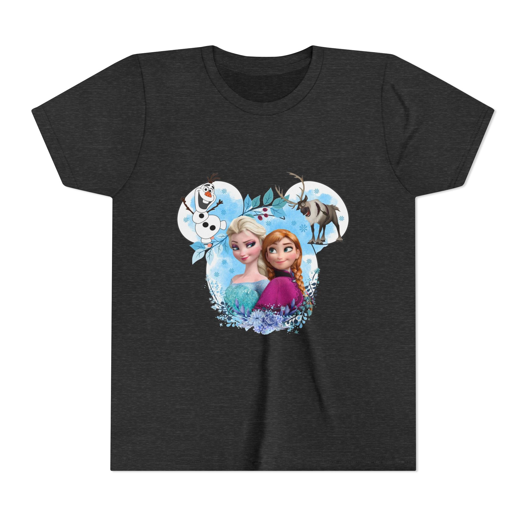 Girls' Frozen Princesses Youth Tee – Elsa & Anna Winter Friends Shirt