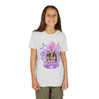 Girls' 5th Birthday Tee - 'Happy Birthday' Glitter Stars Design