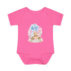 Baby Bodysuit - Blue Teddy Bear with Balloons "Happy Birthday" Infant Onesie