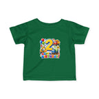 2nd Birthday Infant Tee — Colorful Trucks, Balloons & 'Happy Birthday' Design