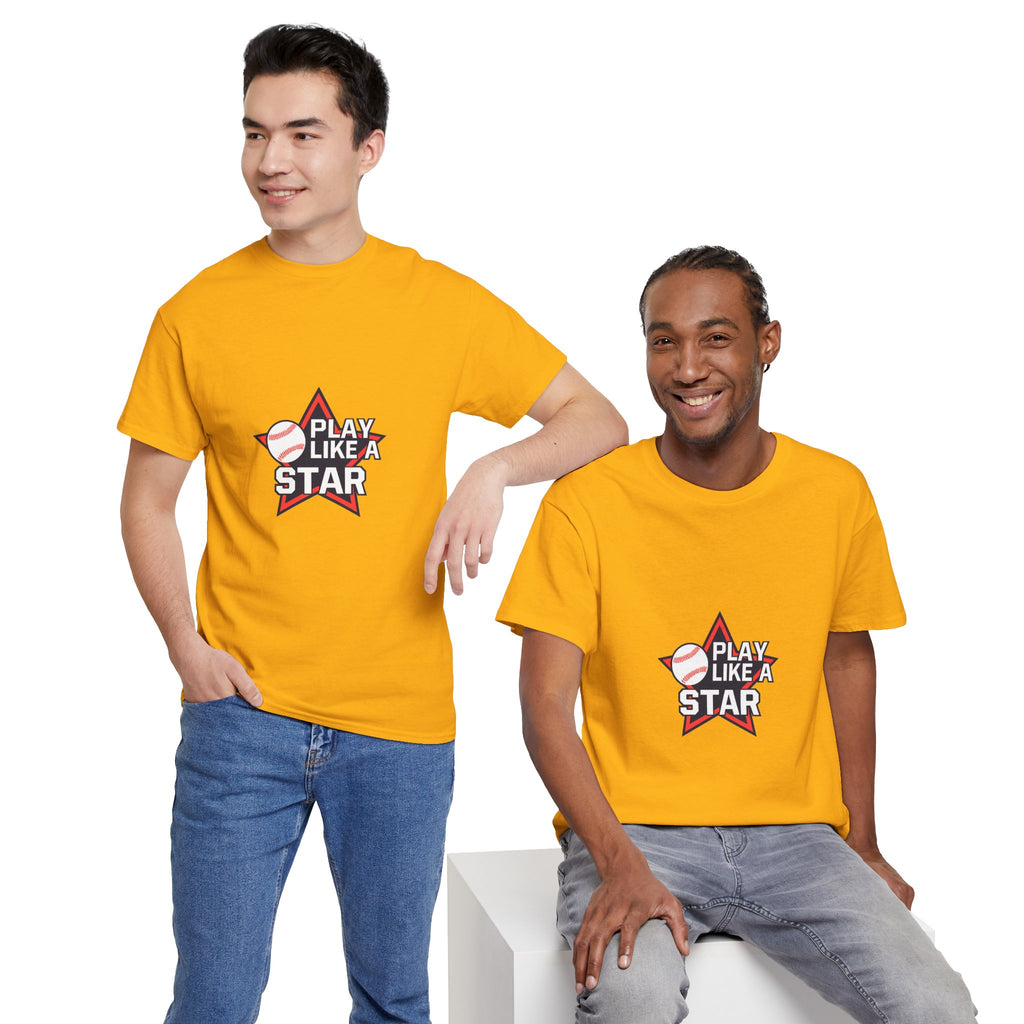 Play Like a Star Baseball Tee — Kids & Youth Sports Shirt