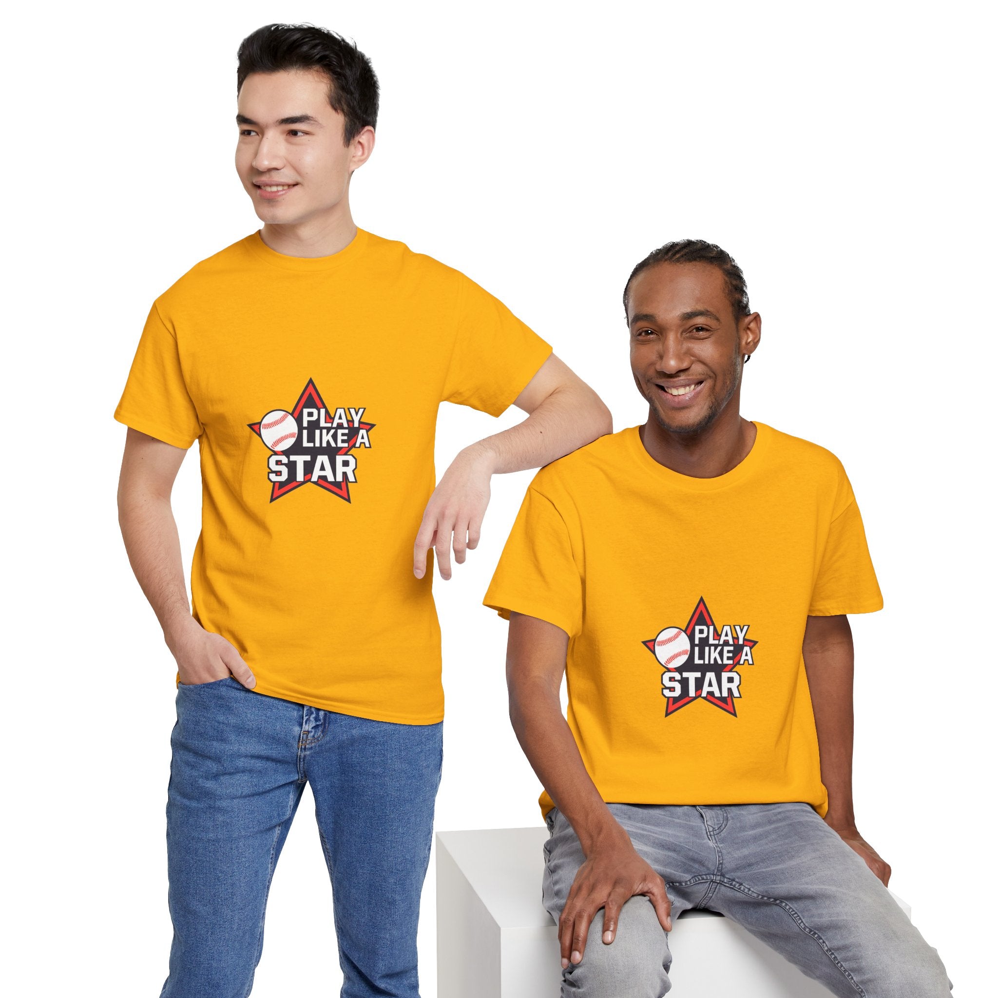 Play Like a Star Baseball Tee — Kids & Youth Sports Shirt