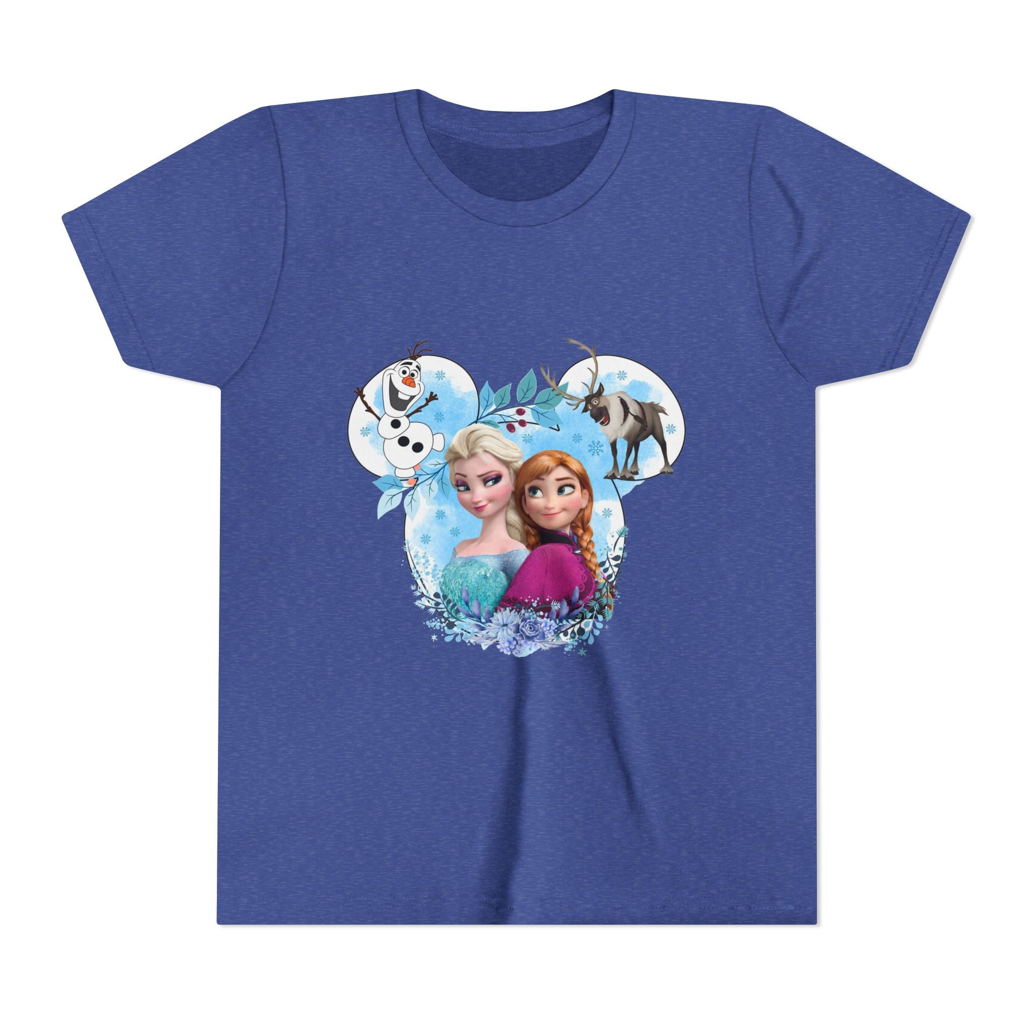 Girls' Frozen Princesses Youth Tee – Elsa & Anna Winter Friends Shirt