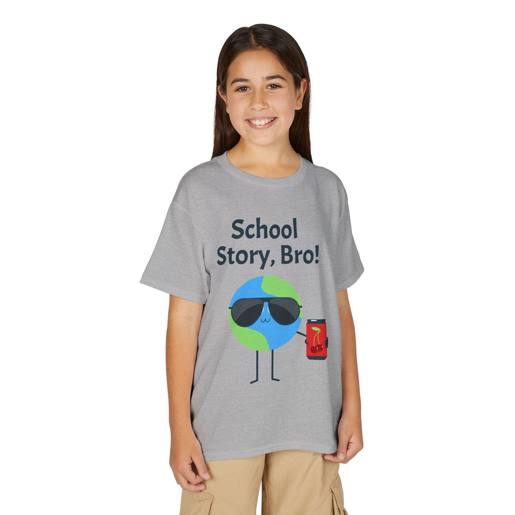 Palm tree back print youth tee