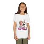 Kids' Birthday Tee - Cute Princess and Snowman "Happy Birthday" Graphic