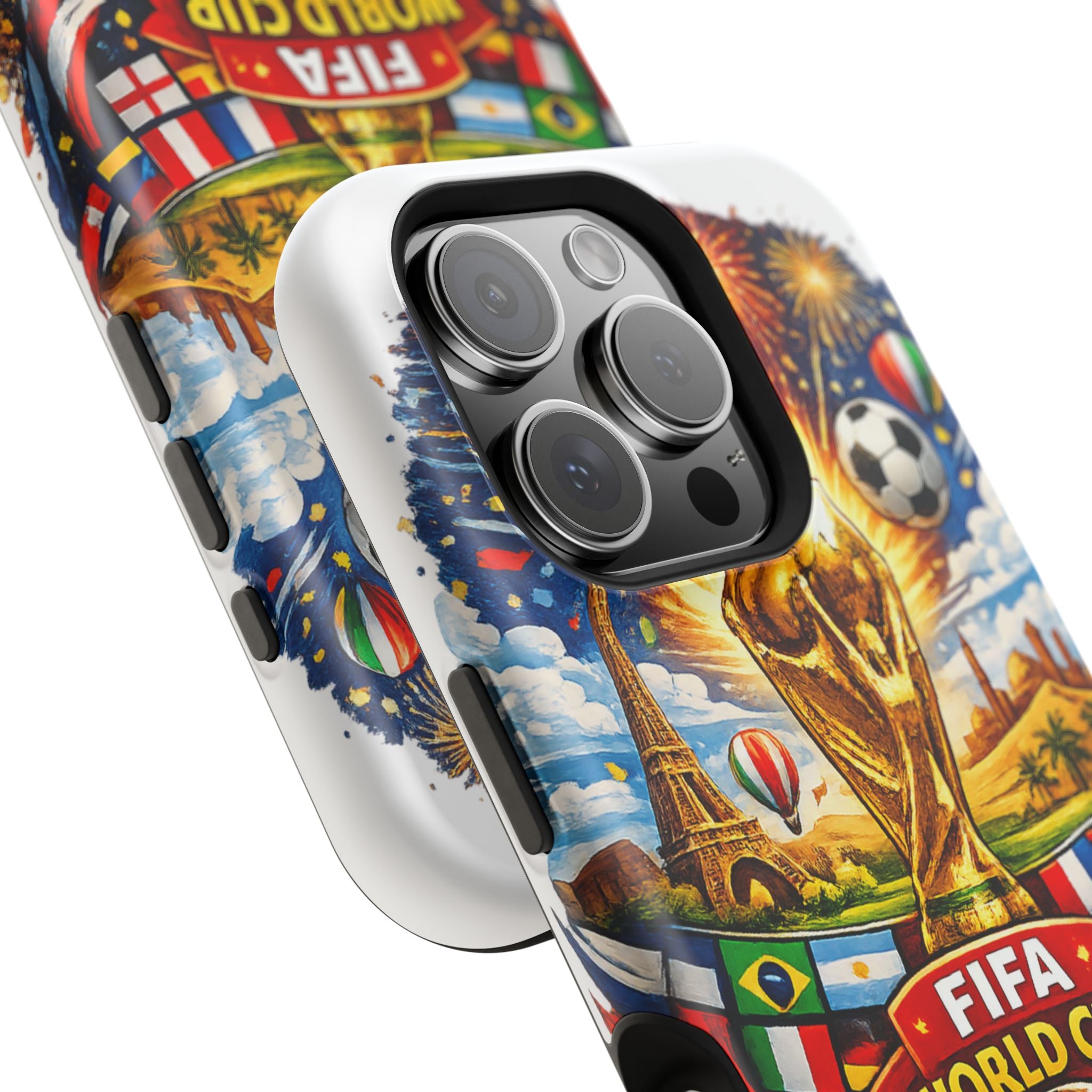 Soccer Magnetic Impact-Resistant Phone Case — FIFA Trophy Design