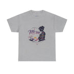 Mom Silhouette Sunset T-Shirt — "Super Mom" Graphic Tee for Mother's Day.