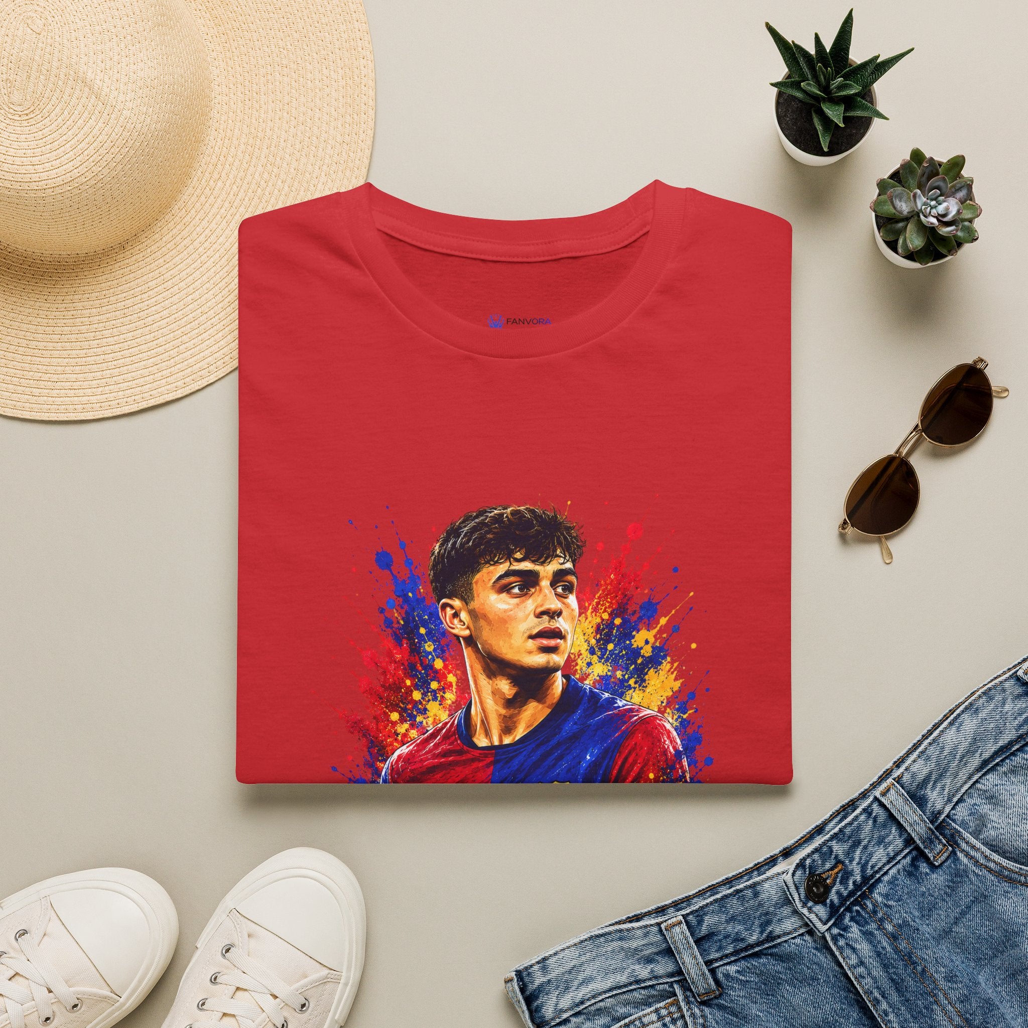 T-Shirt — 'Spain legend' Color Splash Soccer Portrait Tee