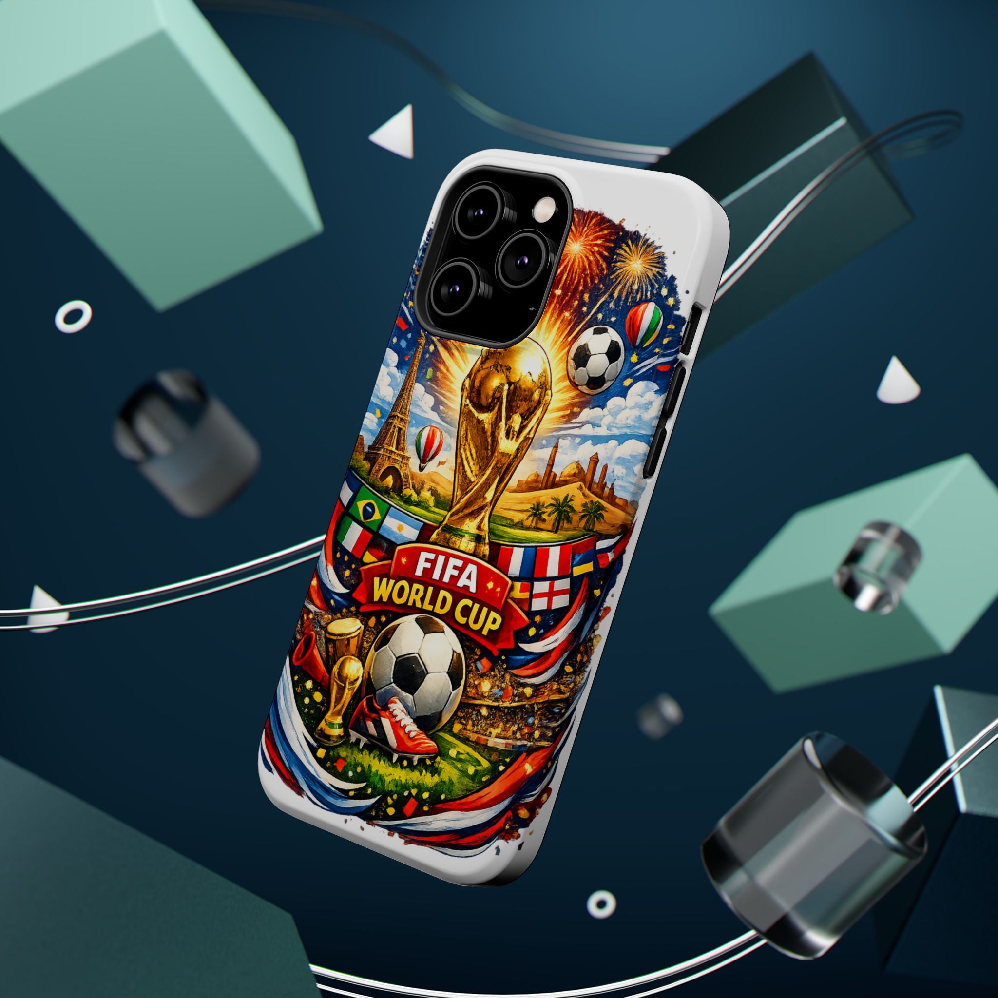 Soccer Magnetic Impact-Resistant Phone Case — FIFA Trophy Design
