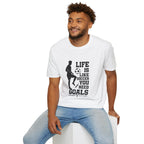Soccer T-Shirt — "Life Is Like Soccer, You Need Goals" Athletic Tee