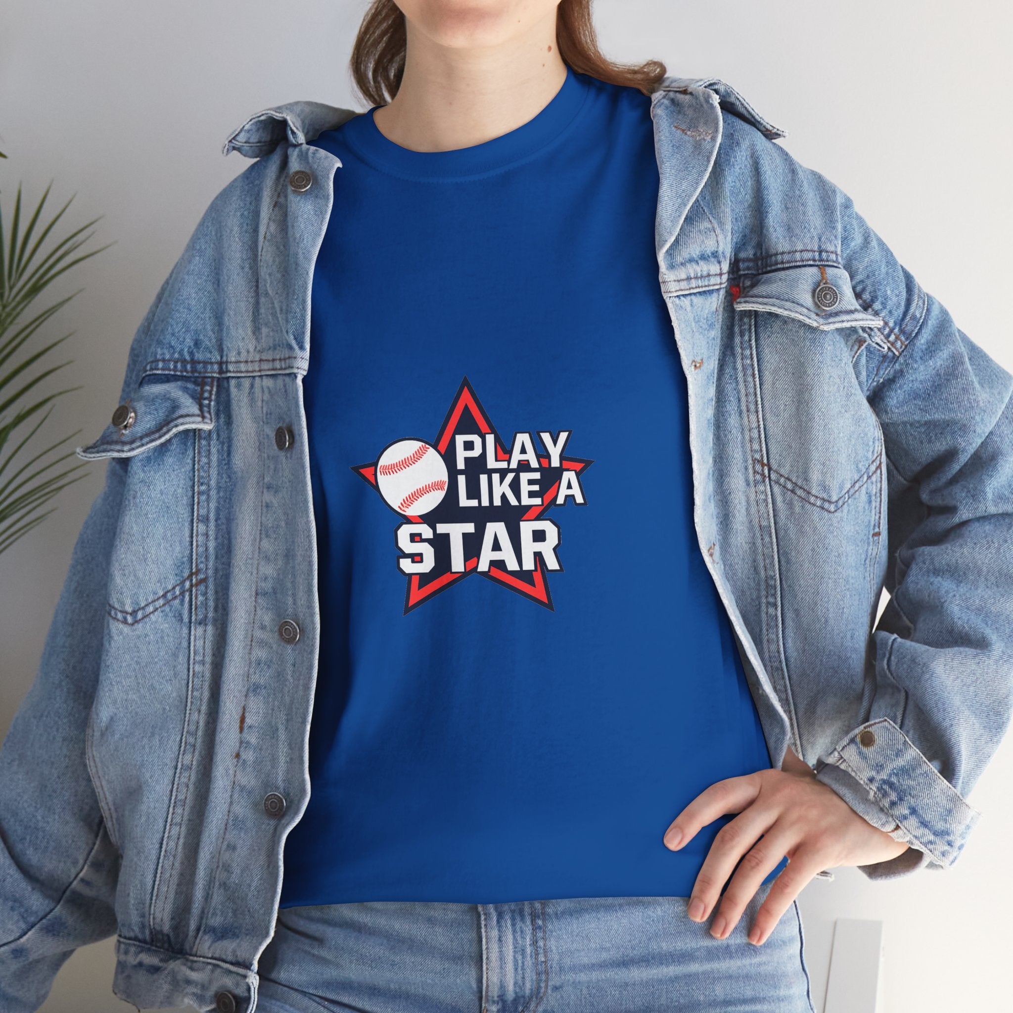 Play Like a Star Baseball Tee — Kids & Youth Sports Shirt