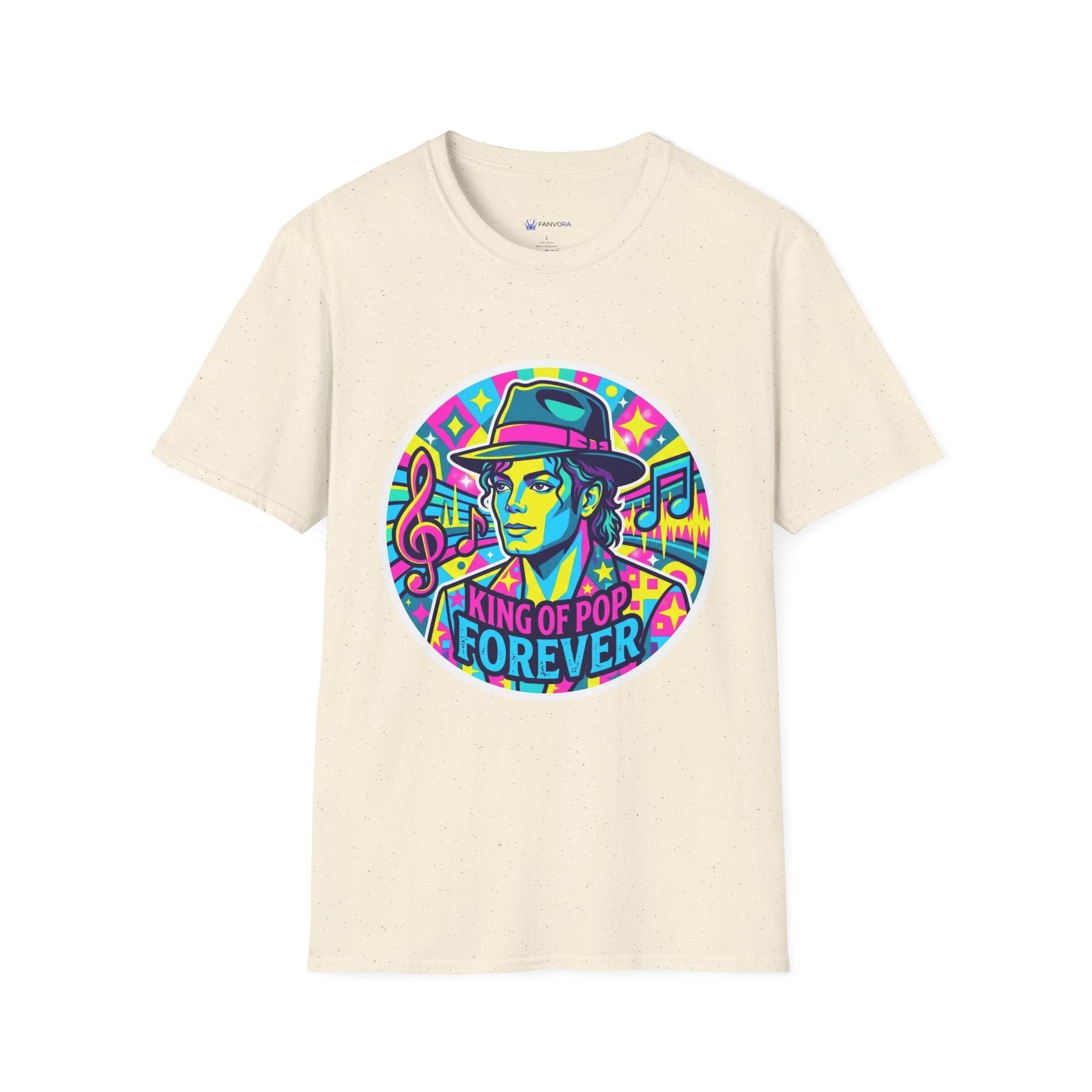 T-Shirt — King of Pop Forever Retro Neon Graphic Tee.