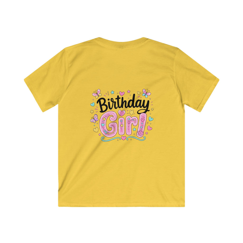 Kids Tee — ‘I Was 6 Now I’m 7’ Birthday Girl Cute Floral Design